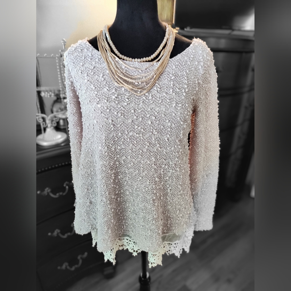 Altar'd State Cream Textured Sweater - Picture 2 of 5
